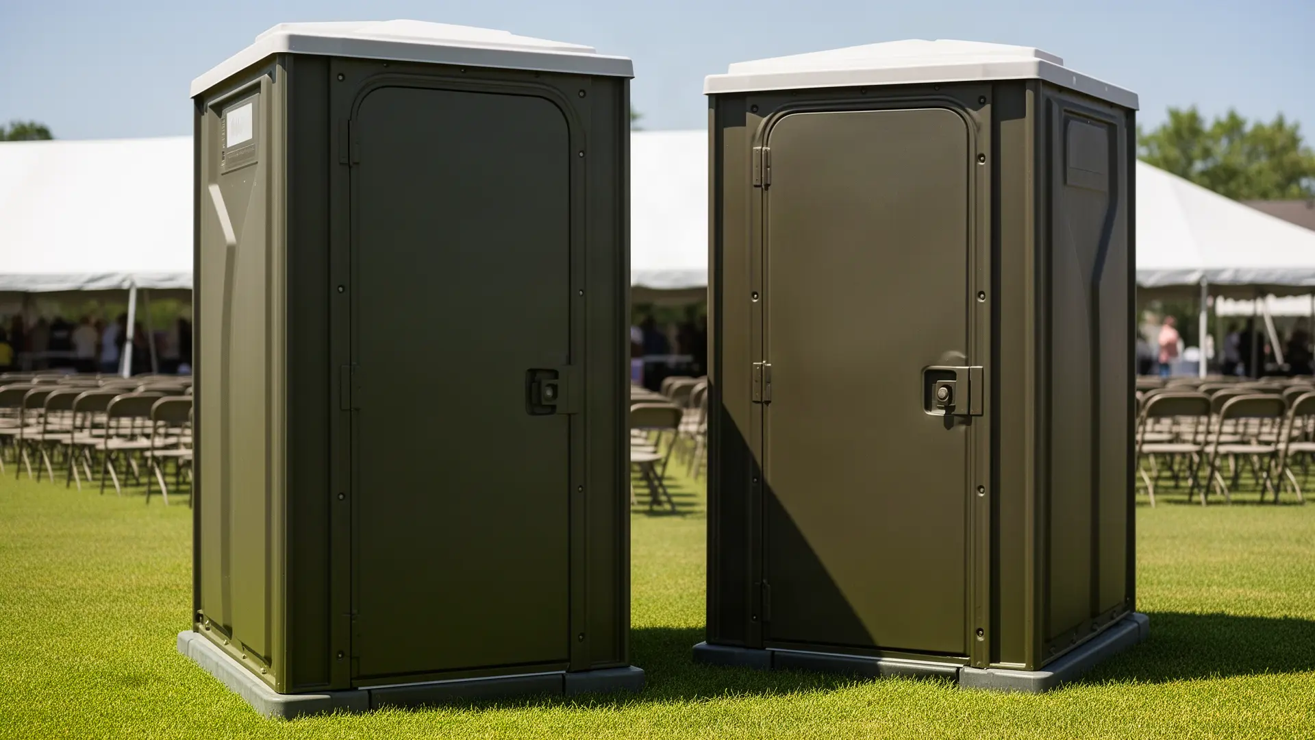 Clean porta potty unit from Clay's Porta Potty Rental in Boston, MA